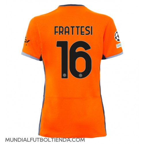 Camiseta Inter Milan Davide Frattesi #16 Tercera Equipación Replica 2023-24 para mujer mangas cortas